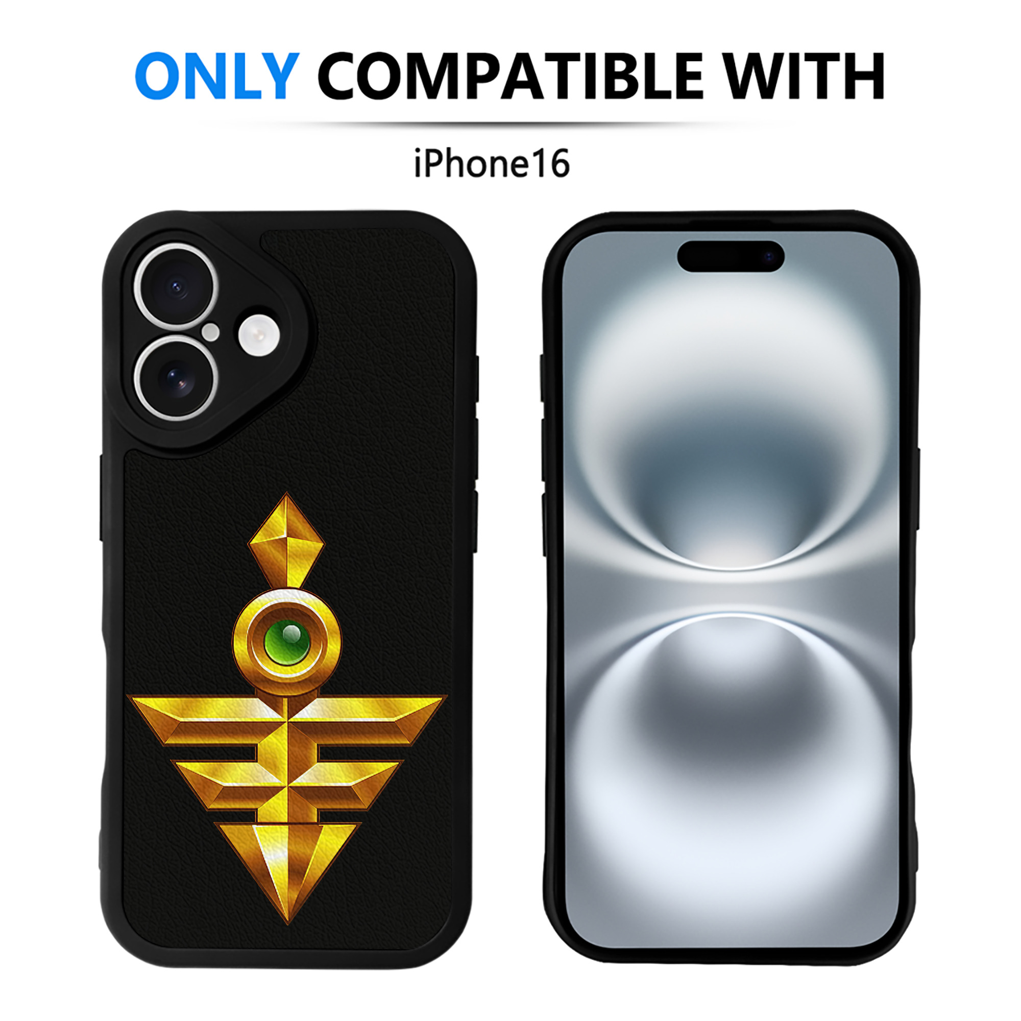 （画像用） 遊☆戯☆王 Yu-Gi-Oh! 【iPhone 16シリーズ対応】シリコンスマホケース（レザー調） 材質：シリコン